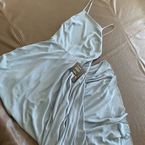 Lulus Slate Blue Bridesmaid dress